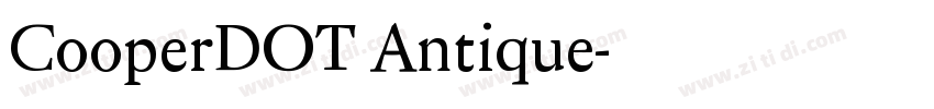 CooperDOT Antique字体转换